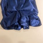 Jessica McClintock VTG  80s  Satin Blue Strapless Bubble Mini Dress Sz 5 Photo 9