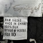 Spiegel Vintage  Floral Tank Midi Dress 100% Silk Lightweight Black White 10 Photo 2