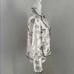 Keke Collection Floral Embroidered Cream/Briwn/Orange Silk Blazer sz M Photo 4