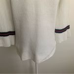 CAbi Ace V-Neck Preppy Bell Sleeve White Sweater Style 5639 Size S Photo 9