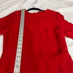 Banana Republic Red Long Bell Sleeve Knee Length Open Back Dress Photo 1