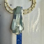 Inlaid Mother Of Pearl Barrel Beaded Necklace Silver Photo 4