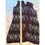 Christopher & Banks  Womens Argyle Knit Open Front Sleeveless Vest Cardigan L Photo 7