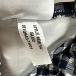 J.Crew Ruffle V Neck One Piece Gingham Swimsuit Padded Navy Retro US 24 NWT Photo 6