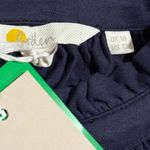 NWT Boden Rouched‎ Yoke Jersey Shirt Navy Blue Button Up Flowy Top US Size 12 Photo 3