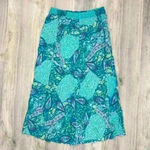 Diane Von Furstenberg Vintage  Color Authority Teal Purple Midi Maxi Skirt Size M Photo 5