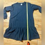 Serra Black oversized sweat shirt dress w pockets ladies XL Photo 6