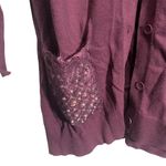 LOGO Lavish XS Purple Long Cardigan With Sequin Pockets Photo 2