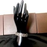 Sterling Silver  Granulated Oxidized Scroll Cuff Bracelet Vintage Photo 13