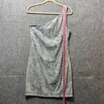 Studio Y  Sequins One Shoulder Dress Party‎ Cocktail Mini Dress Silver Size 13/14 Photo 1