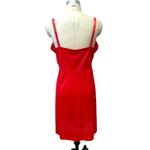 Vintage Cherry Red Nylon Embroidered Bust Slip by Philmaid Size 38 Size L Photo 3