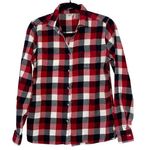 Woolrich  Plaid Red White Black Long Sleeve Button Down Flannel Shirt Photo 0