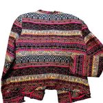 Trina Turk Red Multi Baja Tweed Printed layke Jacquard Zip Blazer size 0 Photo 4