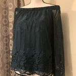 Arizona Jean Company Dark Green Lace Top Photo 0