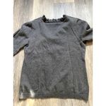 American Living  Knit Ruffle Medium Gray Sweater Twee Coquette Heritage‎ Academia Photo 3