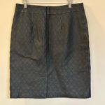 Chadwick's Leather Quilted Skirt sz 10 100% Leather Knee Length A Line Skirt Photo 3