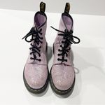 Dr. Martens Air Wair Lilac Metallic Paint Splatter Suede Combat Boots Size 7 Photo 1