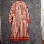 Ann Taylor Chain Print Equestrian Print Pleated Midi Dress Womens Size 6 Photo 6