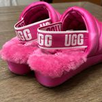 UGG ‎ Women's Pink Puff Yeah Wedge Sandals Sheepskin fur lined Size 8 Photo 8