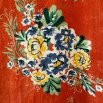 Angie  orange floral beach boho drape open kimono arm holes oversized cardigan SZ Photo 7