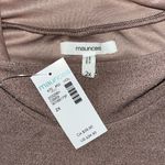 Maurice's NWT Size 2X Pink - Metallic Silver Shimmer Mock Neckline Blouse Top Photo 4