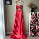 Sherri Hill 53648 Coral Satin Sequin Lace Sleeveless Prom Gown Size 8 NWT Photo 5
