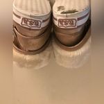 Ash women gold leather and faux fur low top sneakers US 5 .5 Euro 34 Photo 4