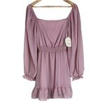Altar'd State NWT Altar’d State Mini Dress Mauve Pink Square Neck Tiered Coquette Fairycore Photo 1