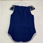 Red Camel Red Camel Vest Womens Small Blue Faux Fur Trimmed Sleeveless Padded Button Photo 2