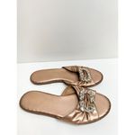 Adrienne Vittadini Adrianne Vittadini‎ Sandals Womens Size 6.5 Rose Gold Leather Embellished Photo 2