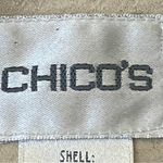 Chico's CHICO’s 100% Suede Leather jacket w/colorful embellishments. Size “3”=XL/16.VGUC Photo 9