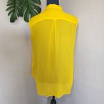 Yessica Sunflower Yellow Button Down Sleeveless Shirt Size L Photo 4