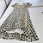 Sangria  Dress Womens 6 White Black Floral Lace Short‎ Sleeve Midi Party Lined Photo 7