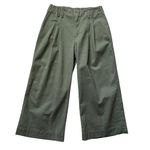 Chico's Chico’s Sample Pleated Twill Wide Leg Ankle Trousers Olive Size 8 Photo 3