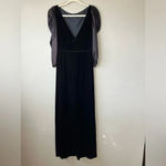 Source Unknown Vintage Velvet Dress Black Goth Whimsigoth Dark Romantic vampire HOCO victorian‎ Photo 9