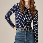 J.Crew  Carolyn cardigan in polka-dot merino wool Photo 0