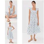 💕HILL HOUSE HOME💕 The Ellie Nap Dress ~ Pond Floral Print XS Blue Photo 1