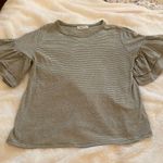 Ginger G Boutique Stripped Ruffle Sleeve Tee Photo 0