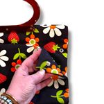 MCM 1960s Vtg MOD LADY'S PRIDE lucite handle FOLDING Handbag Shopper purse tote Brown Photo 4