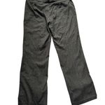 Larry Levine High-Waisted Wide Leg Trousers Size 10 Dark Gray Herringbone Photo 2