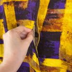 Coldwater Creek Abstract Jacket Size 14 Yellow Purple Artsy Boho Office Career Photo 1