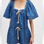 Free People #276 NWT  County Line Denim Romper in Country Blues Photo 0