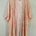 Summer & Rose 🦋  NWOT Pink Tropical Kimono Beach Vacation One Size Photo 0