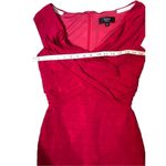Tadashi Shoji Tadashi Collection Berry Raspberry Flutter Bandage Sweetheart Neck Size M Photo 7