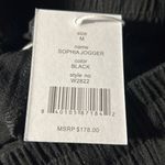 Walter Baker Walter‎ Baker Sophia Jogger Black Linen Blend Mid Rise Travel Pants Size M NWT Photo 5