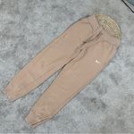 Nike Women’s Phoenix Fleece Joggers Pants Pull On High Waisted in Brown Cream M Photo 3