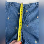 Briggs New York Briggs VINTAGE Embroidered blue Sunflowers cropped/capri jean pants 16 90s 0075 Photo 7