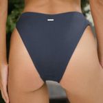 BERLOOK Navy V Neck Ribbed Bikini Top AND Navy Ribbed Bikini Bottom 08 Blue Size XL Photo 6