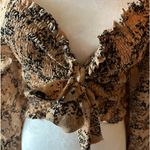 Lush Clothing Stretchy Smocked Sexy Haler Top with Bow From Lush Size Small Photo 3