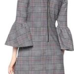 Calvin Klein houndstooth bell sleeve plaid sheath dress Photo 1